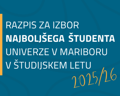 Featured image for “Objavljen je razpis za izbor najboljšega študenta Univerze v Mariboru v študijskem letu 2025/2026”
