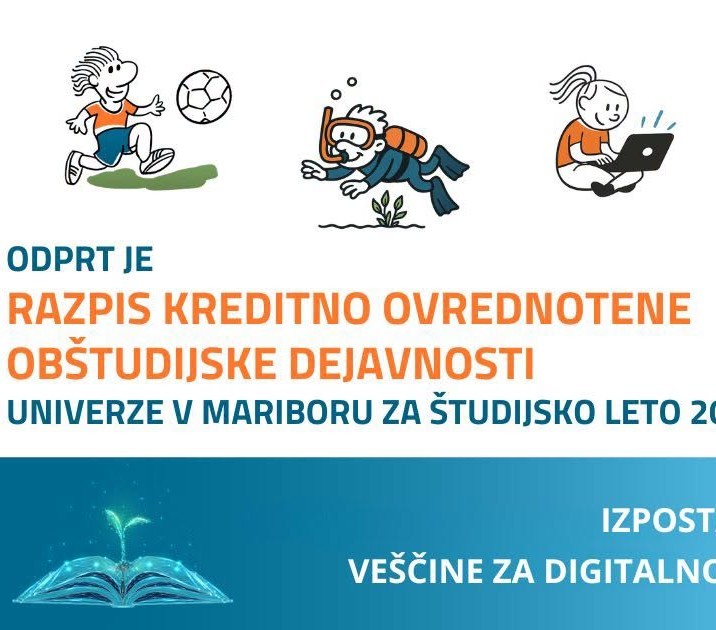 Featured image for “Objavljen je razpis kreditno ovrednotene obštudijske dejavnosti Univerze v Mariboru za študijsko leto 2026/27”